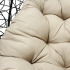 Кресло подвесное с опорой Veil эконом 102x200x126 см, искусственный ротанг, тёмно-коричневый/бежевый