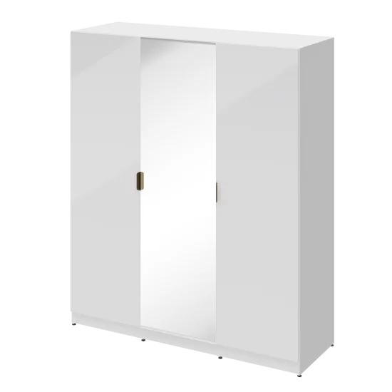 Шкаф распашной Турин Комфорт 3720 с 3 дверями 180x213x60 см ЛДСП цвет белый