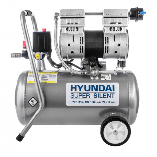 Компрессор Hyundai HYC 18224LMS, 24 л 180 л/мин, 1 кВт