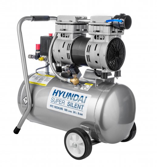Компрессор Hyundai HYC 18224LMS, 24 л 180 л/мин, 1 кВт