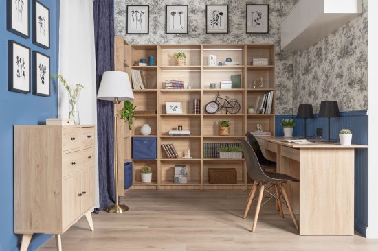 Стеллаж Буккер 80 6 полок 80x201x31.7 см ЛДСП цвет гикори джексон