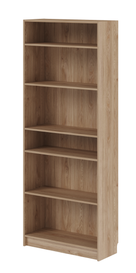 Стеллаж Буккер 80 6 полок 80x201x31.7 см ЛДСП цвет гикори джексон