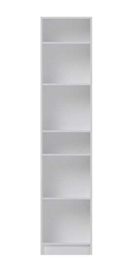 Стеллаж Буккер 40 6 полок 40x201x31.7 см ЛДСП цвет белый