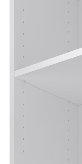 Стеллаж Буккер 40 6 полок 40x201x31.7 см ЛДСП цвет белый