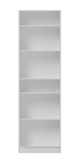 Стеллаж Буккер 60 6 полок 60x201x31.7 см ЛДСП цвет белый