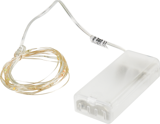 Гирлянда светодиодная роса Uniel на батарейках 2 м 20 LED теплый белый свет