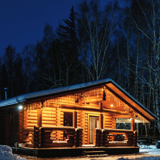 Гирлянда светодиодная влагозащищенная бахрома Uniel электрическая 20 м 480 LED теплый белый свет