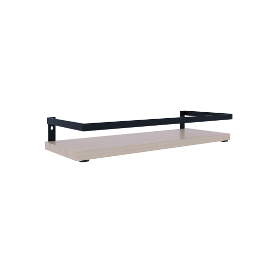 Полка настенная Pragmatic 15x40/15x35/15x30 см металл цвет чёрный 3 шт