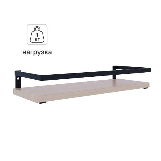 Полка настенная Pragmatic 15x40/15x35/15x30 см металл цвет чёрный 3 шт