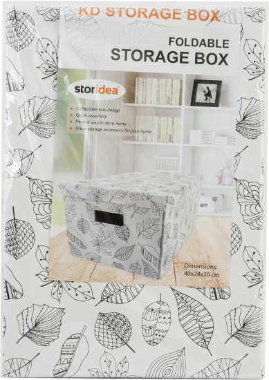 Коробка складная 40x28x20 см картон цвет белый