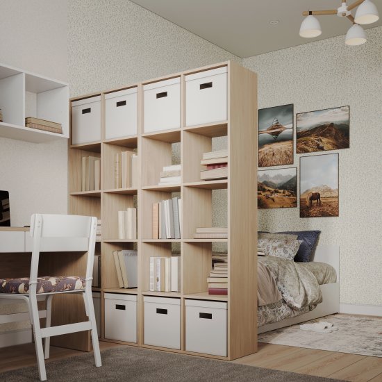 Коробка складная 31x31x30 см картон цвет бежевый