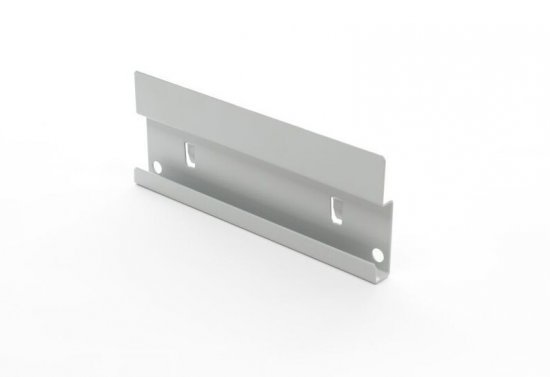 Держатель пластикового ящика 20x1x9 см сталь цвет серый