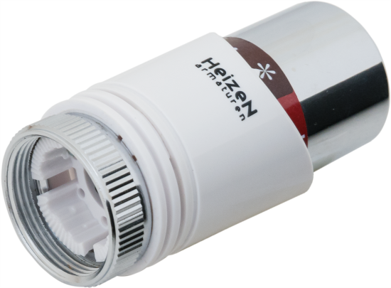 Термостатическая головка жидкостная Heizen TC-9 универсальное подключение серебристая