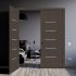 Дверь межкомнатная со стеклом Некст 3 90x200 см ПВХ цвет черное дерево с замком и петлями