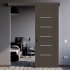 Дверь межкомнатная со стеклом Некст 3 90x200 см ПВХ цвет черное дерево с замком и петлями