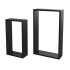 Полка настенная Spaceo 45x27 см/40x22 см МДФ цвет чёрный 2 шт