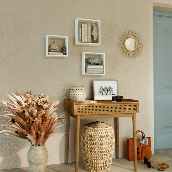 Полка настенная Spaceo 24x24 см/27x27 см/30x30 см МДФ цвет белый 3 шт