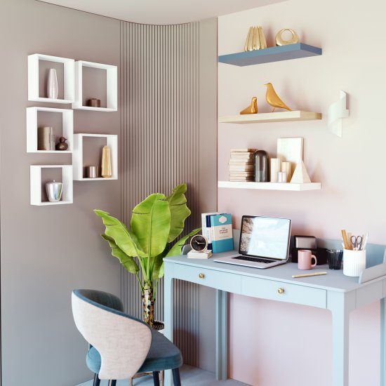 Полка настенная Spaceo 24x24 см/27x27 см/30x30 см МДФ цвет белый 3 шт