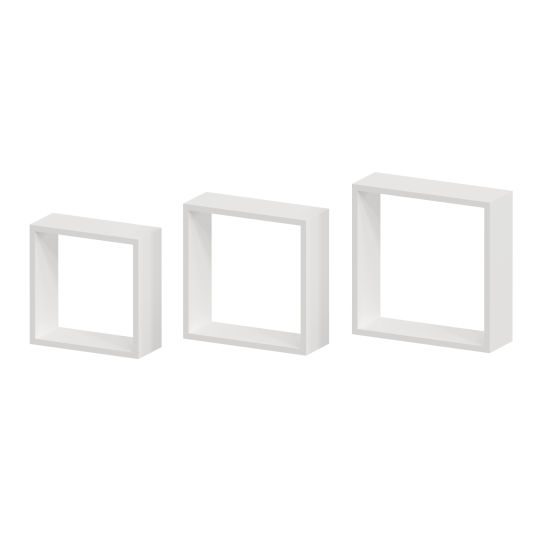 Полка настенная Spaceo 24x24 см/27x27 см/30x30 см МДФ цвет белый 3 шт