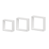 Полка настенная Spaceo 24x24 см/27x27 см/30x30 см МДФ цвет белый 3 шт