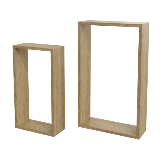 Полка настенная Spaceo 45x27 см/40x22 см МДФ цвет натуральный дуб 2 шт