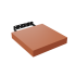 Полка настенная Spaceo Cotta 23x23.5 см МДФ цвет красный