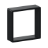 Полка настенная Spaceo 20x20 см/24x24 см/28x28 см МДФ цвет чёрный 3 шт
