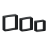 Полка настенная Spaceo 20x20 см/24x24 см/28x28 см МДФ цвет чёрный 3 шт