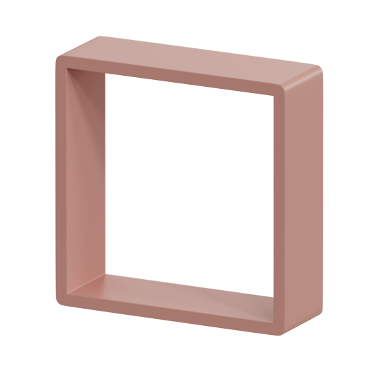 Полка настенная Spaceo 20x20 см/24x24 см/28x28 см МДФ цвет розовый 3 шт