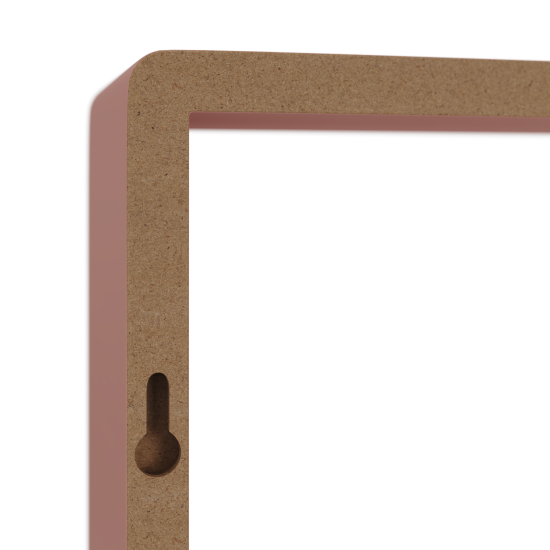 Полка настенная Spaceo 20x20 см/24x24 см/28x28 см МДФ цвет розовый 3 шт