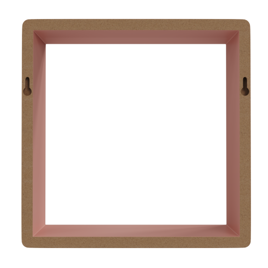 Полка настенная Spaceo 20x20 см/24x24 см/28x28 см МДФ цвет розовый 3 шт