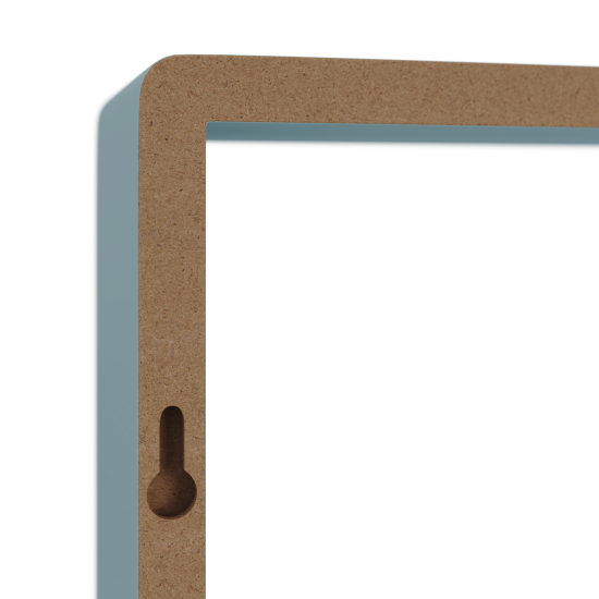 Полка настенная Spaceo 20x20 см/24x24 см/28x28 см МДФ цвет синий 3 шт