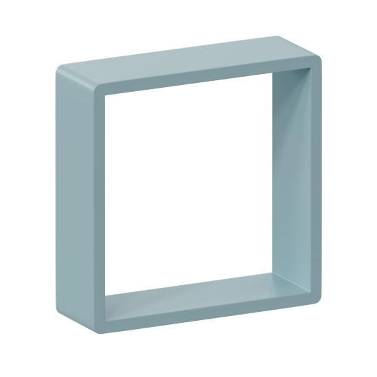 Полка настенная Spaceo 20x20 см/24x24 см/28x28 см МДФ цвет синий 3 шт