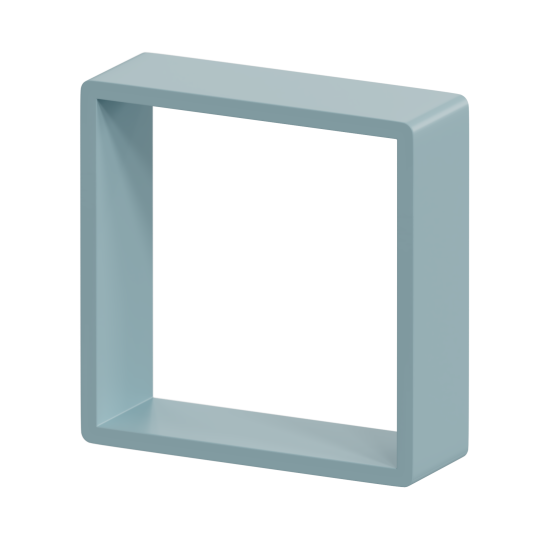 Полка настенная Spaceo 20x20 см/24x24 см/28x28 см МДФ цвет синий 3 шт