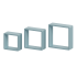 Полка настенная Spaceo 20x20 см/24x24 см/28x28 см МДФ цвет синий 3 шт