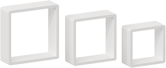 Полка настенная Spaceo 20x20 см/24x24 см/28x28 см МДФ цвет белый 3 шт
