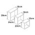 Полка настенная Spaceo 20x20 см/24x24 см/28x28 см МДФ цвет белый 3 шт