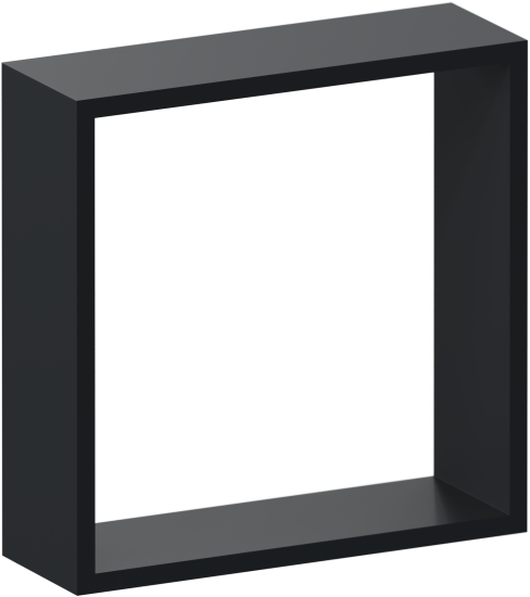 Полка настенная Spaceo 24x24 см/27x27 см/30x30 см МДФ цвет чёрный 3 шт