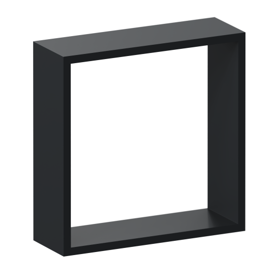 Полка настенная Spaceo 24x24 см/27x27 см/30x30 см МДФ цвет чёрный 3 шт