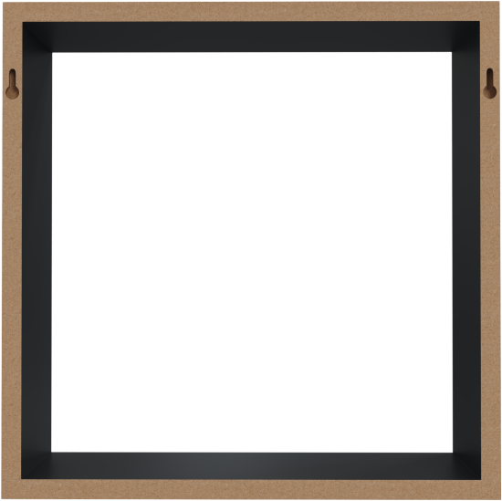 Полка настенная Spaceo 24x24 см/27x27 см/30x30 см МДФ цвет чёрный 3 шт