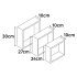 Полка настенная Spaceo 24x24 см/27x27 см/30x30 см МДФ цвет чёрный 3 шт