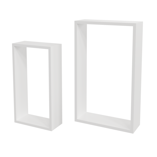 Полка настенная Spaceo 45x27 см/40x22 см МДФ цвет белый 2 шт