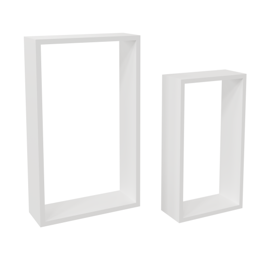 Полка настенная Spaceo 45x27 см/40x22 см МДФ цвет белый 2 шт