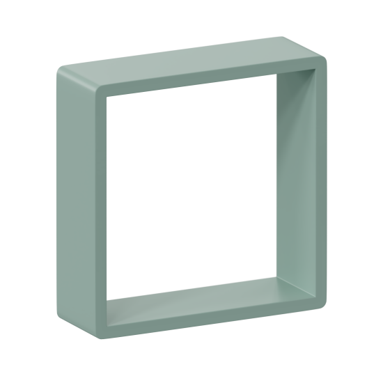 Полка настенная Spaceo 20x20 см/24x24 см/28x28 см МДФ цвет зеленый 3 шт