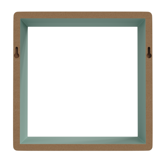 Полка настенная Spaceo 20x20 см/24x24 см/28x28 см МДФ цвет зеленый 3 шт