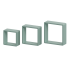 Полка настенная Spaceo 20x20 см/24x24 см/28x28 см МДФ цвет зеленый 3 шт