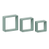 Полка настенная Spaceo 20x20 см/24x24 см/28x28 см МДФ цвет зеленый 3 шт