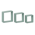 Полка настенная Spaceo 20x20 см/24x24 см/28x28 см МДФ цвет зеленый 3 шт
