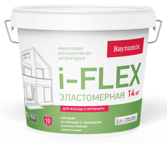 Штукатурка декоративная эластичная Bayramix I-Flex FL 001 14 кг цвет белый