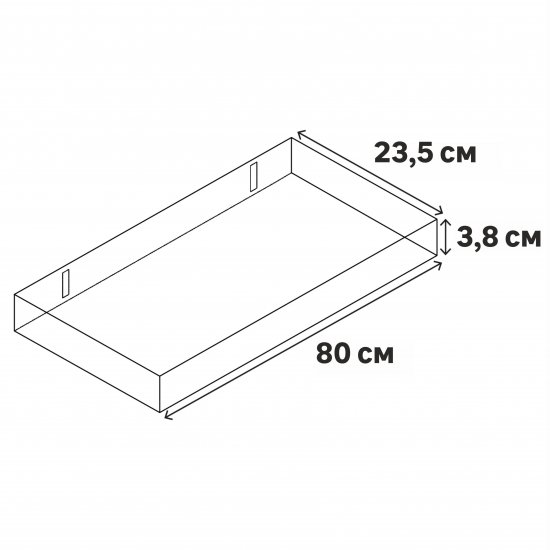 Полка настенная Spaceo Cotta 80x23.5 см МДФ цвет красный